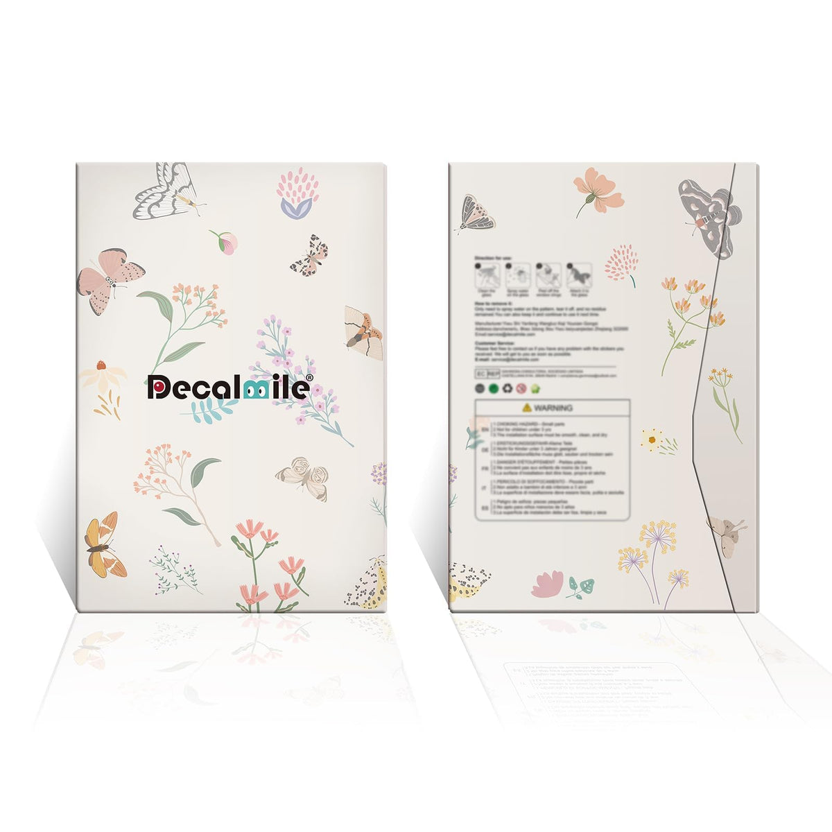 decalmile Spring Summer Sunflower Double Sided Window Clings Hanging Flower Vine Garden Flower Anti-Collision Glass Doors Window Stickers Decals