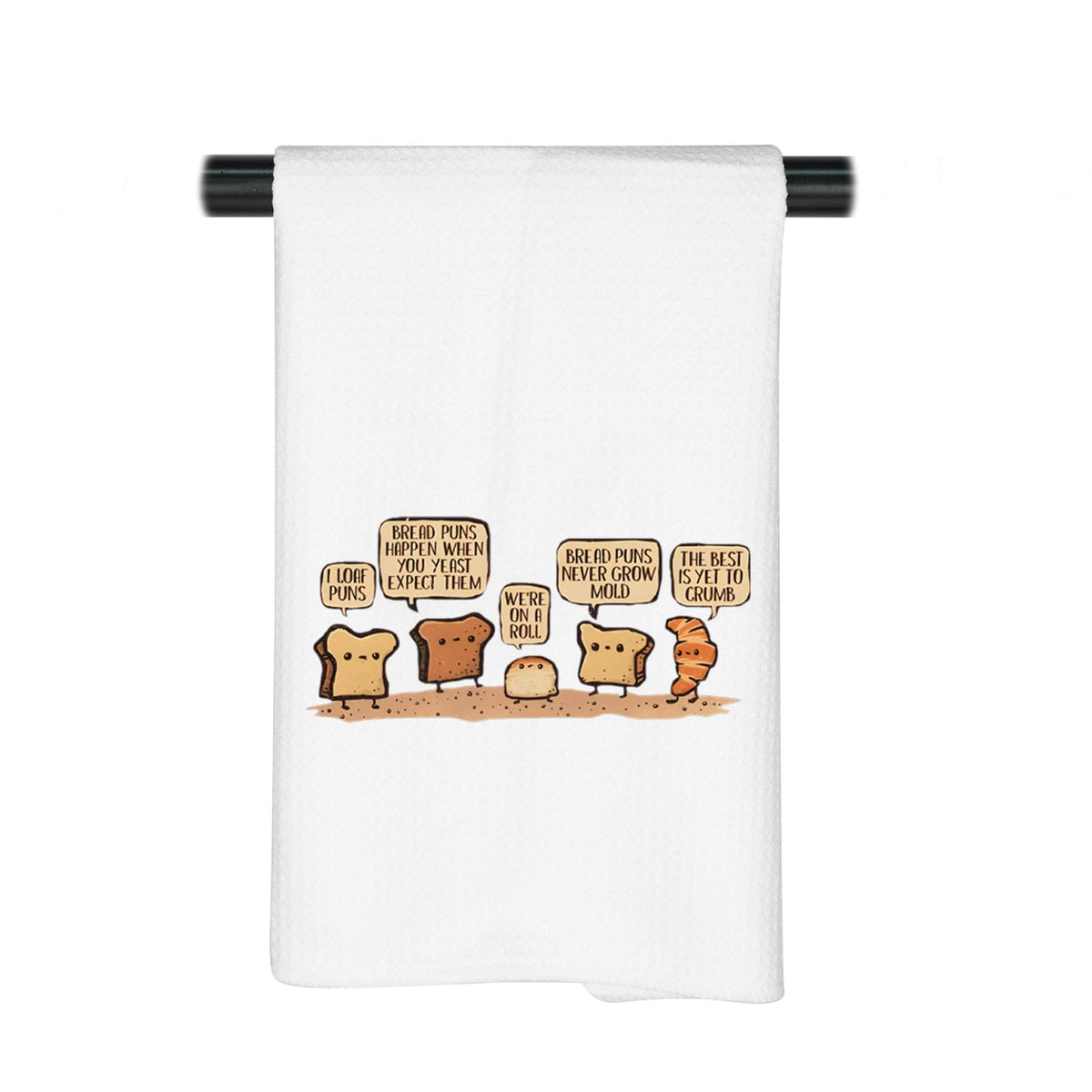 JNIAP Funny Bread Pun Towel - Bread Lover Gift - Pastry Chef Theme