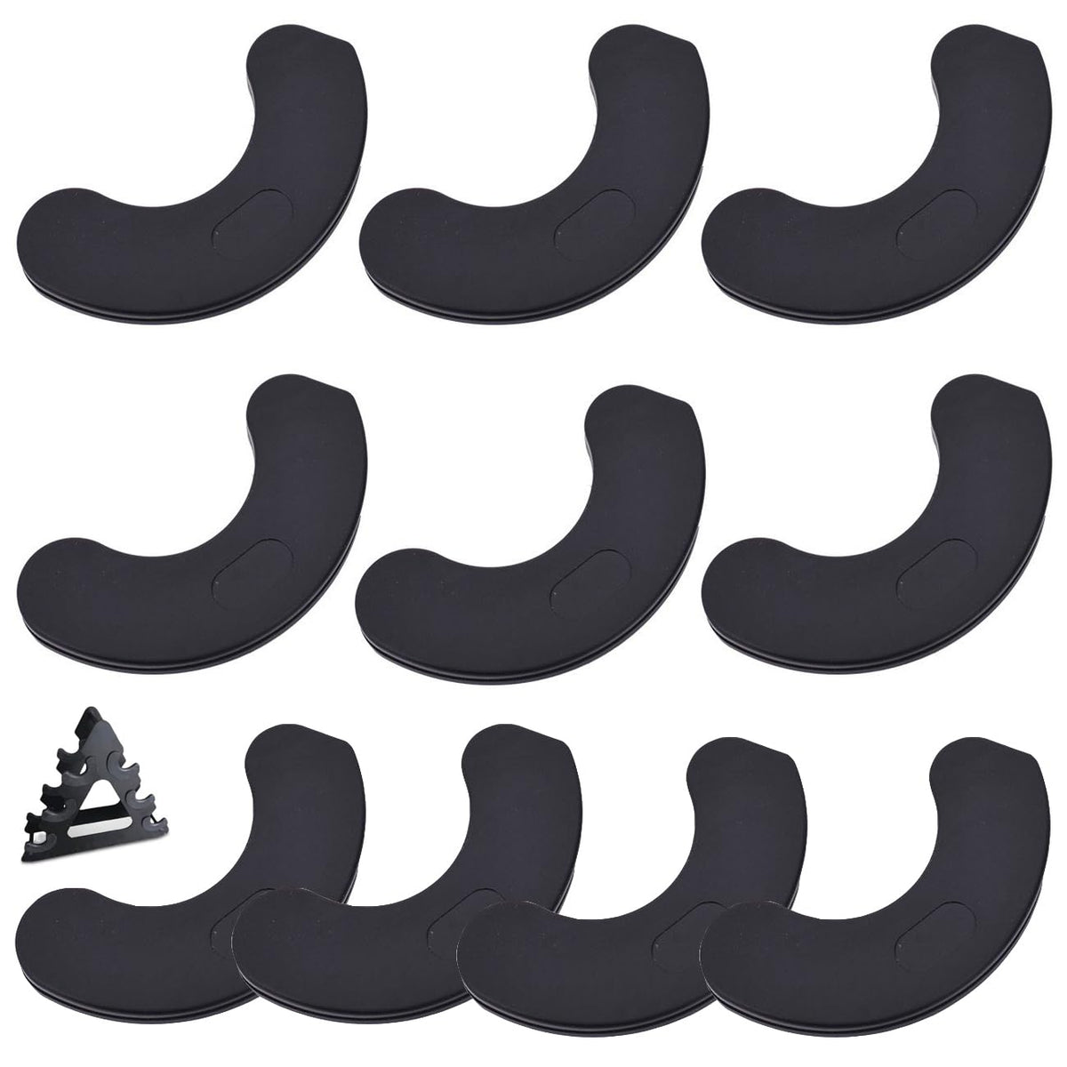 SquEqu 10 Pack Dumbbell Weight Rack Corner Protector Replacement Pads C Shaped Frame Bumper Protective Cover for A-Frame Dumbbell Rack Stand Dumbbell Weight Set Vertical Racks