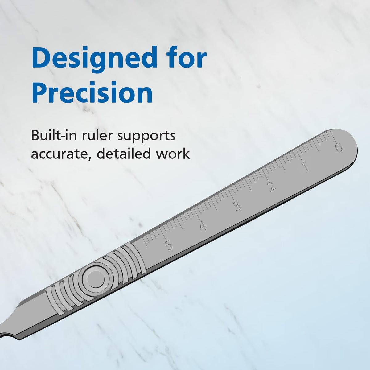 Swann Morton Scalpel Handle No. 3 - Stainless Steel, Fits Blades 10, 10A, 10R, 11, 12, 14, 15, & 15A, Esthetician Tools to Dermaplane, Surgical Knife Handle, Medical Grade Precision Instrument