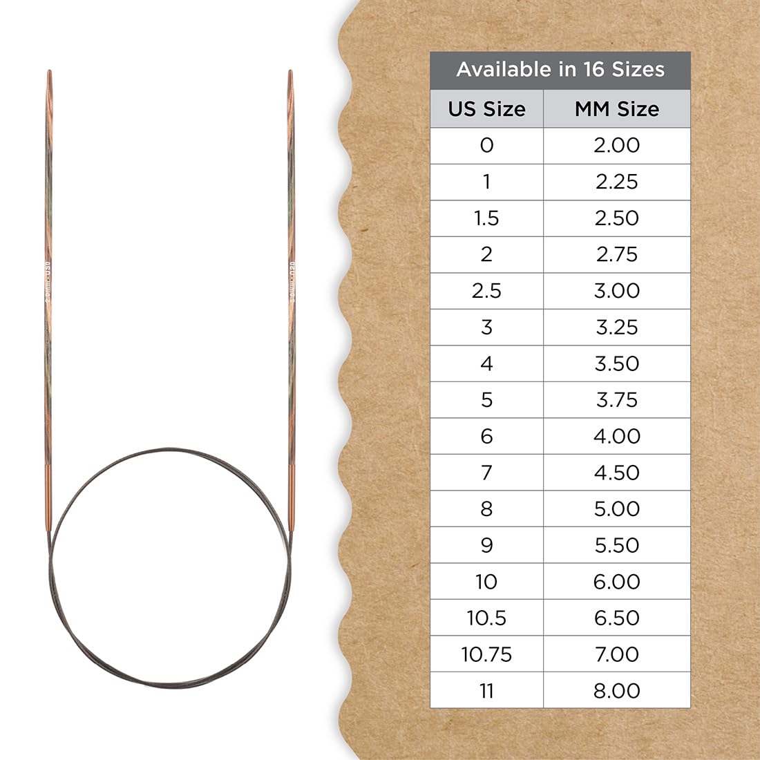 Knitter’s Pride Terra Fixed Circular Needles 32"" (80cm) – US Size 0 (2mm)