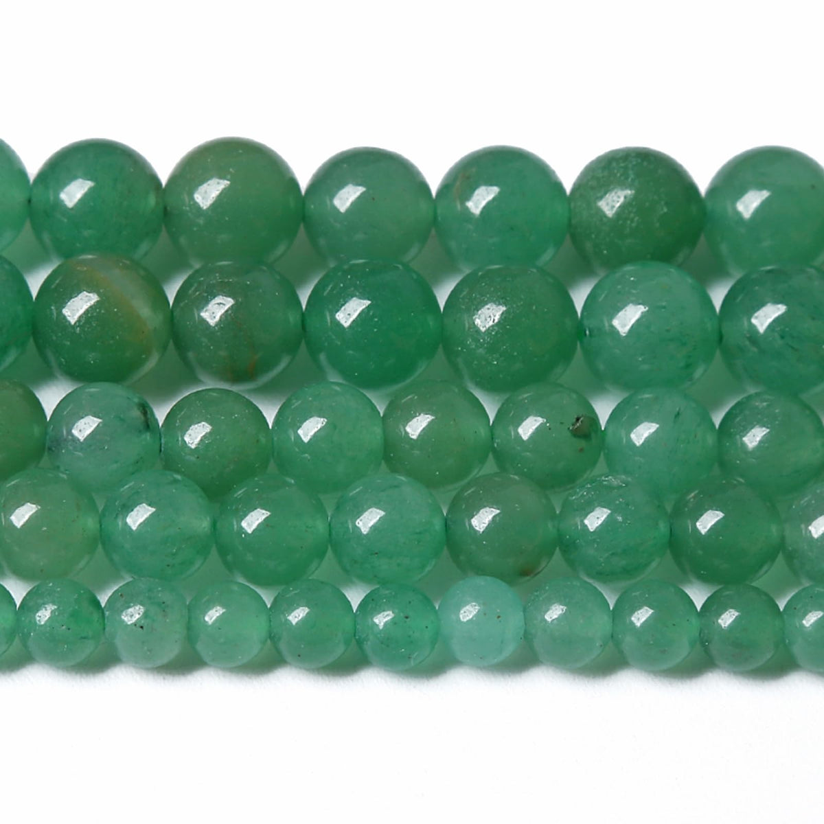 160PCS 4MM Natural Stone Green Aventurine Gemstone Loose Beads for Jewelry Making DIY Bracelet