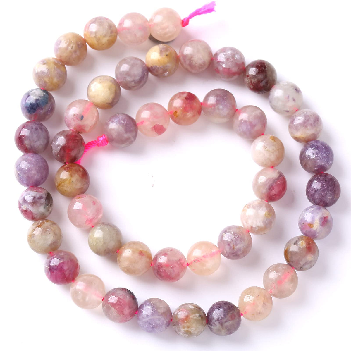 60pcs 6mm 5A Natural Pink Tourmaline Stone Beads Round Loose Spacer Healing Energy Beads for Jewelry Making DIY Bracelets Necklaces 15" (6mm, Pink Tourmaline)