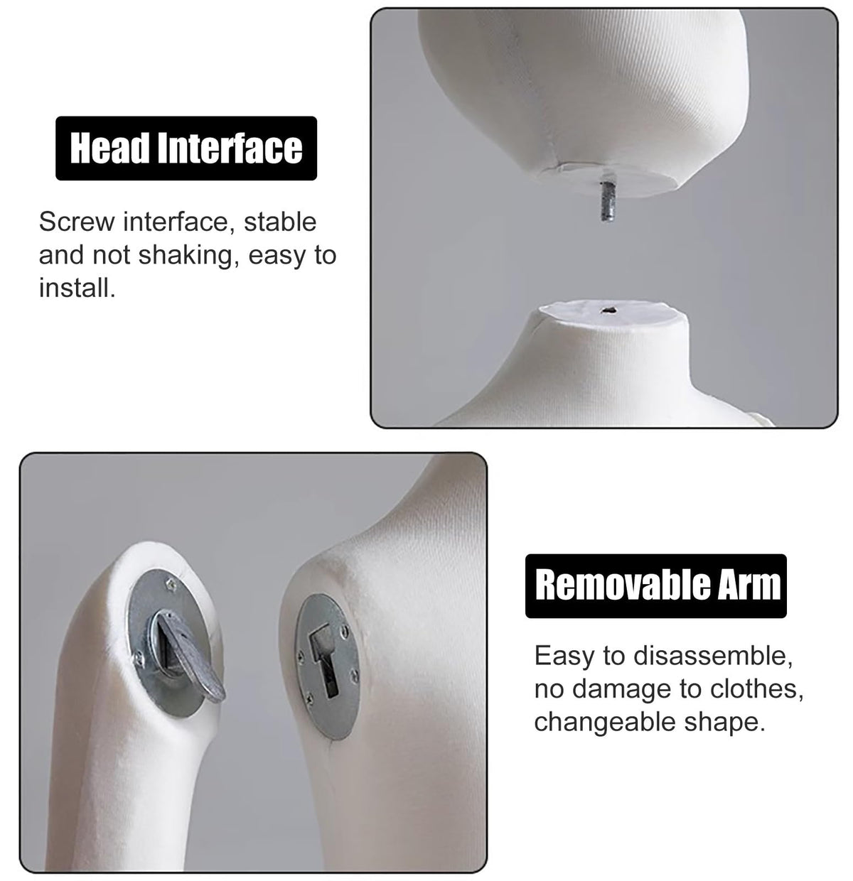 Adjustable Soft Full Body Mannequin for Kids Ages 1-14, Ideal for Boutique & Retail, Styrofoam Dress Form Dummy in White, Perfect for Displaying Children's Clothing(White 3 Years Old)