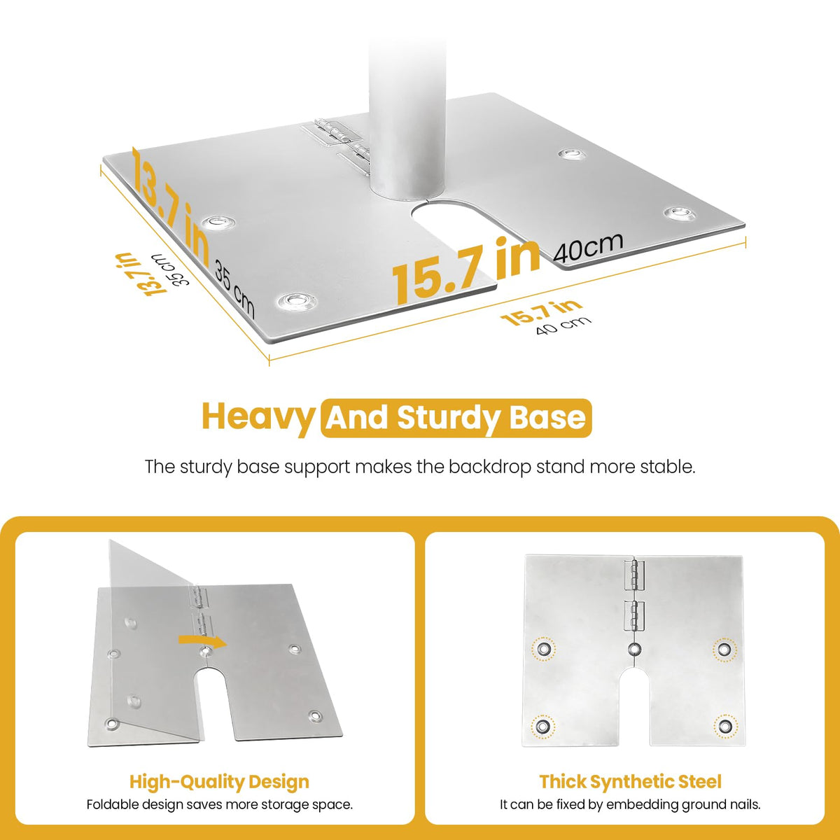 Jiang&Rong 10x10Ft Three Crossbar Backdrop Stand - Heavy Duty Adjustable Metal Frame with Drape Kit, Photographic Studio Backdrop Stand for Wedding, Birthday Party, Banquet Decorations, Events