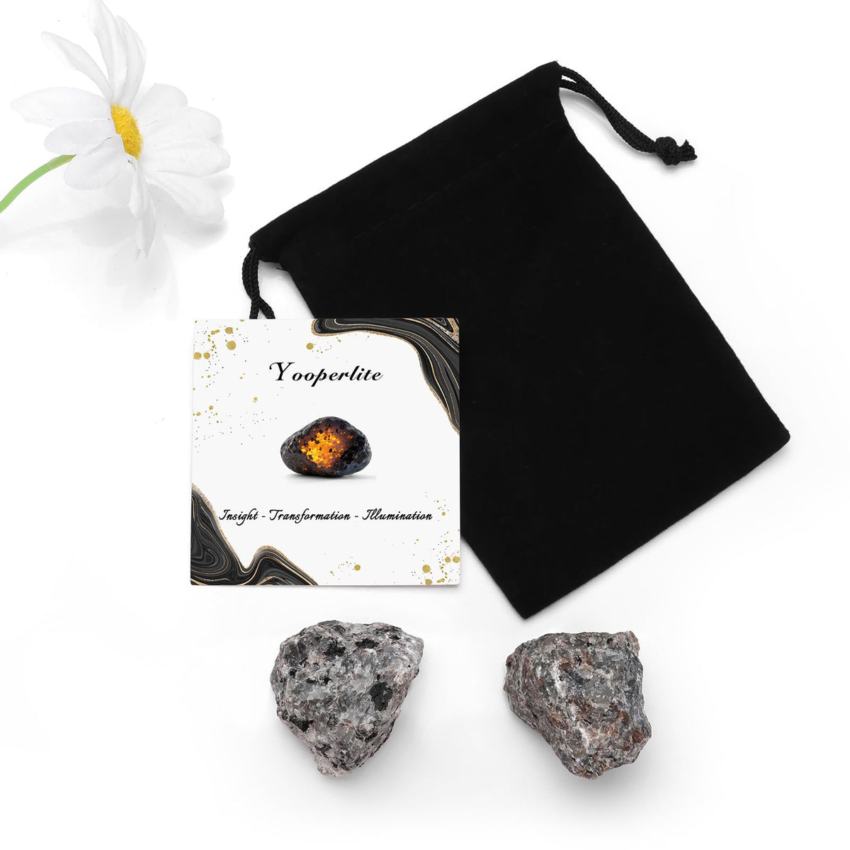 GolbalJew Yooperlite Natural Raw Crystals 2PCS Healing Crystal Stones 1.2-2.0” Reiki Healing Gemstones for Meditation Chakra Balance Home Decor