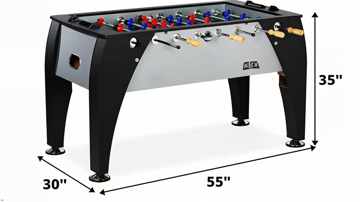 KICK Legend 55" Foosball Table (Gray) – Professional Full-Size Indoor Game Table