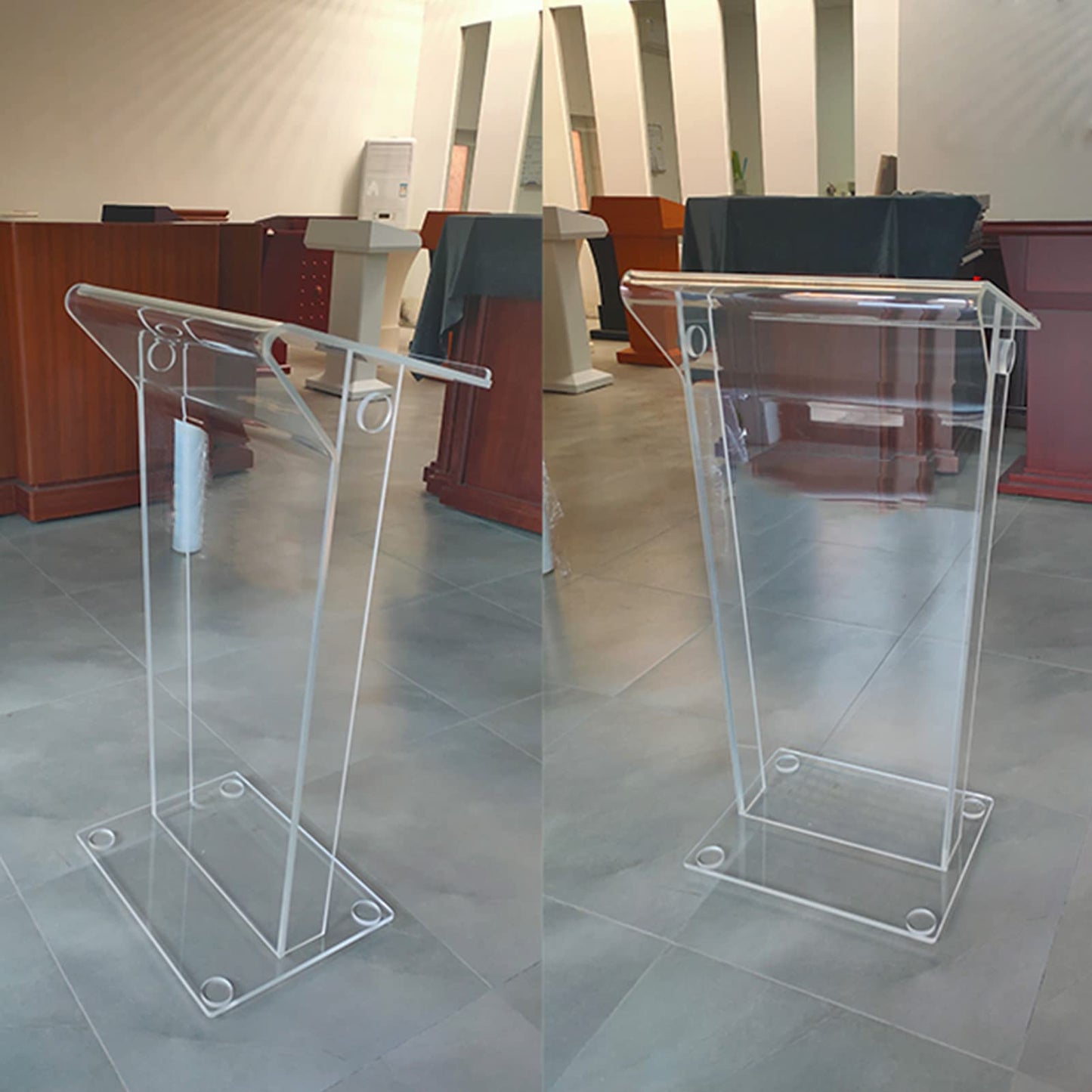 Lectern Podium Stand,Vertical Podium School Training Lecture Church Event Celebration Host Stage Hotel Reception Desk