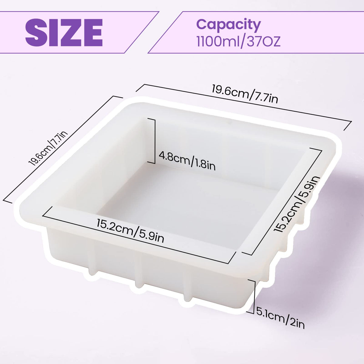 BOOWAN NICOLE Loaf Soap Molds (B0264)