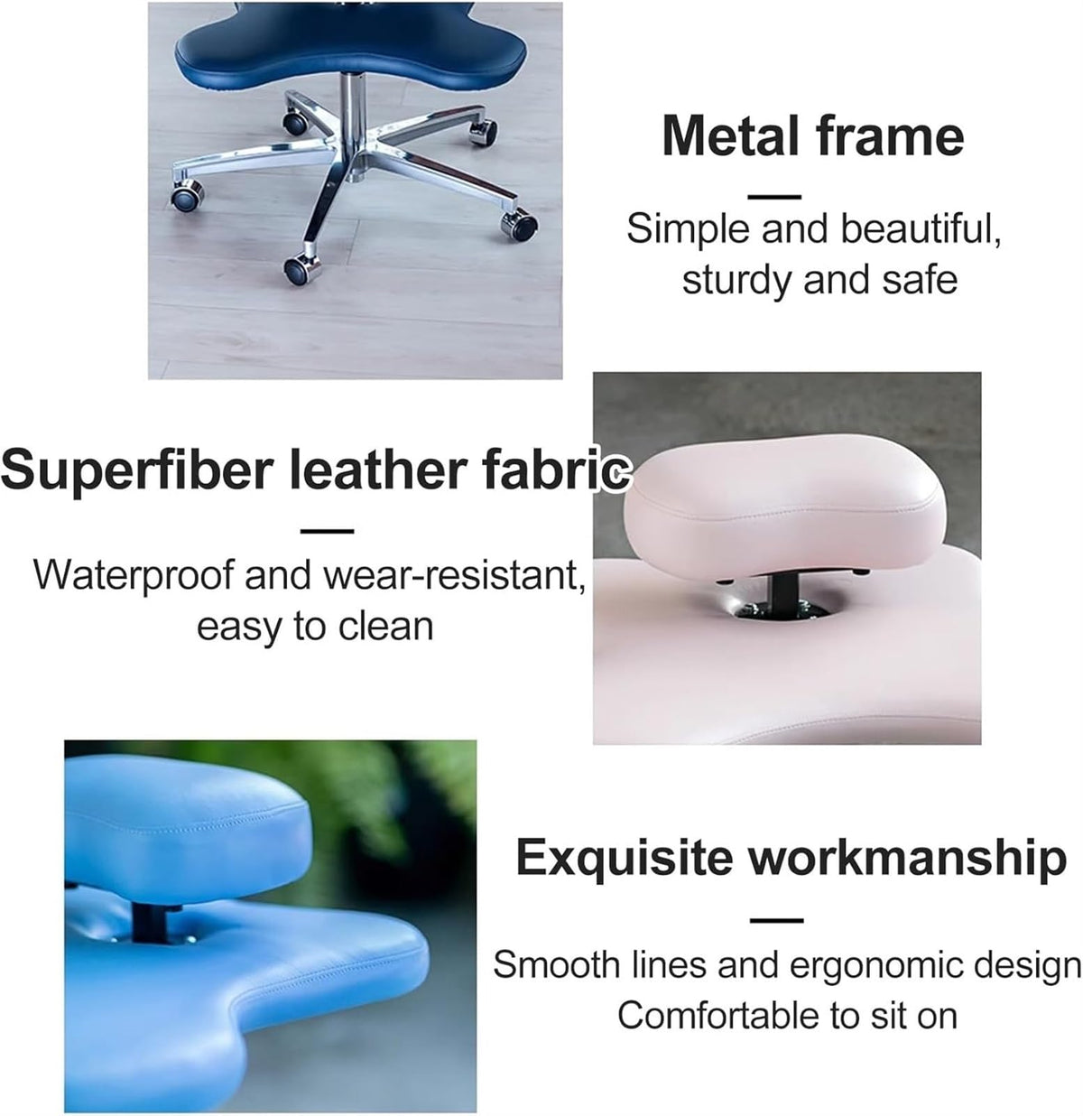 Meditation Chair,Cross Legged Chair, Meditation Chair Height Adjustable, Home Office Desk Chair, for Armless Kneeling Posture Ergonomic Chair Desk Stool(Black)