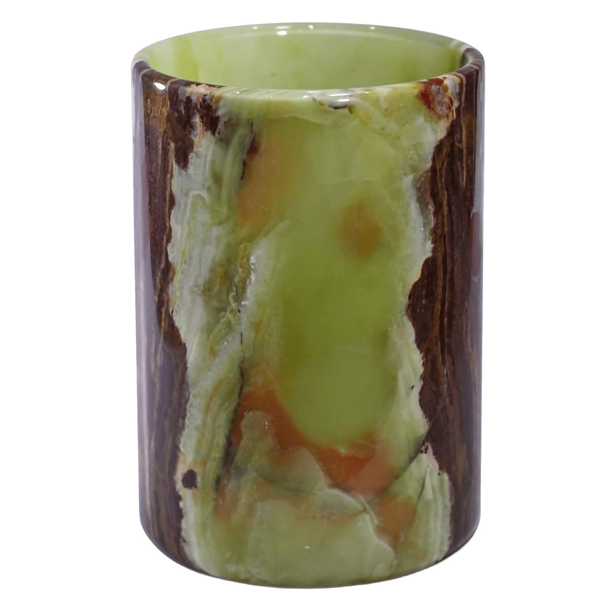 TheWolfard Champagne & Wine Cooler Bucket with Polished Interior – Non-Slip Scratch-Proof Pad, Marble Utensil Holder for Kitchen, Bar & Housewarming Gifts (Multi Green)