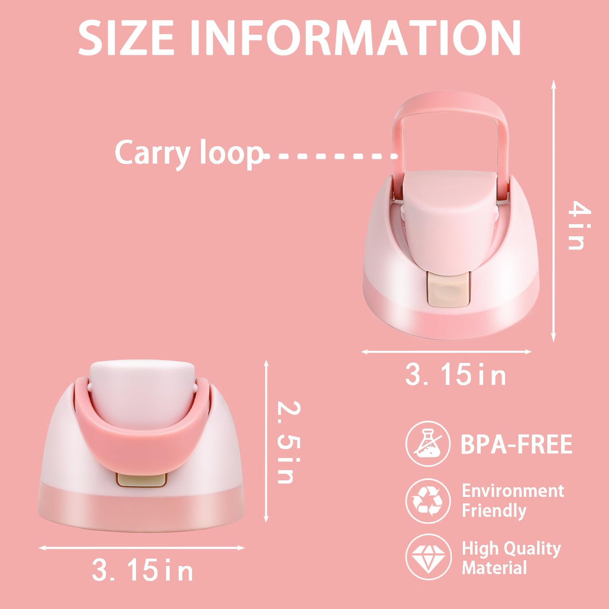 NebkDask Replacement Lid for Owala Freesip,Compatible with Owala Cup 16oz 24oz 32oz 40oz,BPA-Free,Leakproof Cap Water Bottle for Owala Bottles with Two Stoppers and Two O Seal Rings(Pink)