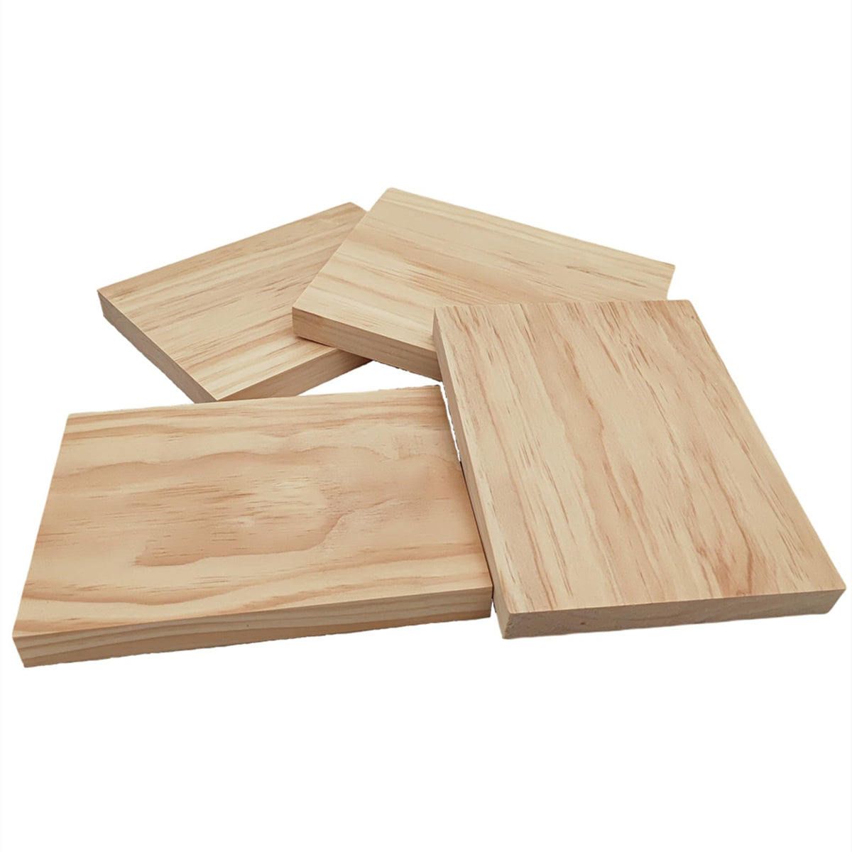 4PCS Rectangle Wood Boards Unfinished Wood Blocks for Crafting, 8x6x0.8in Blank Whittling Wooden Blocks for Wood Carving,Painting & Burning