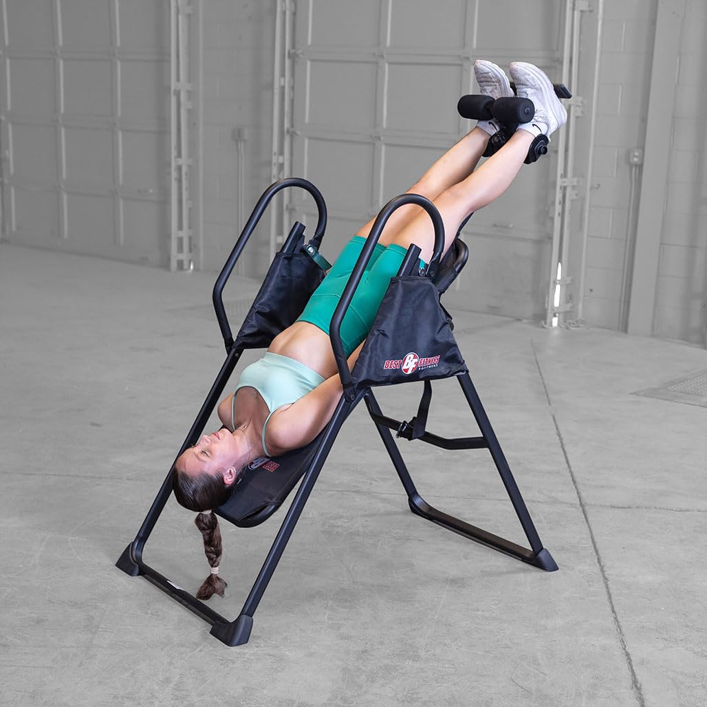 Body-Solid (BFINVER10B) Best Fitness Inversion Table, Foldable Decompression Table for Lumbar Stretching, Strength Training Equipment for Professional Inversion Therapy, Home and Commercial Gym