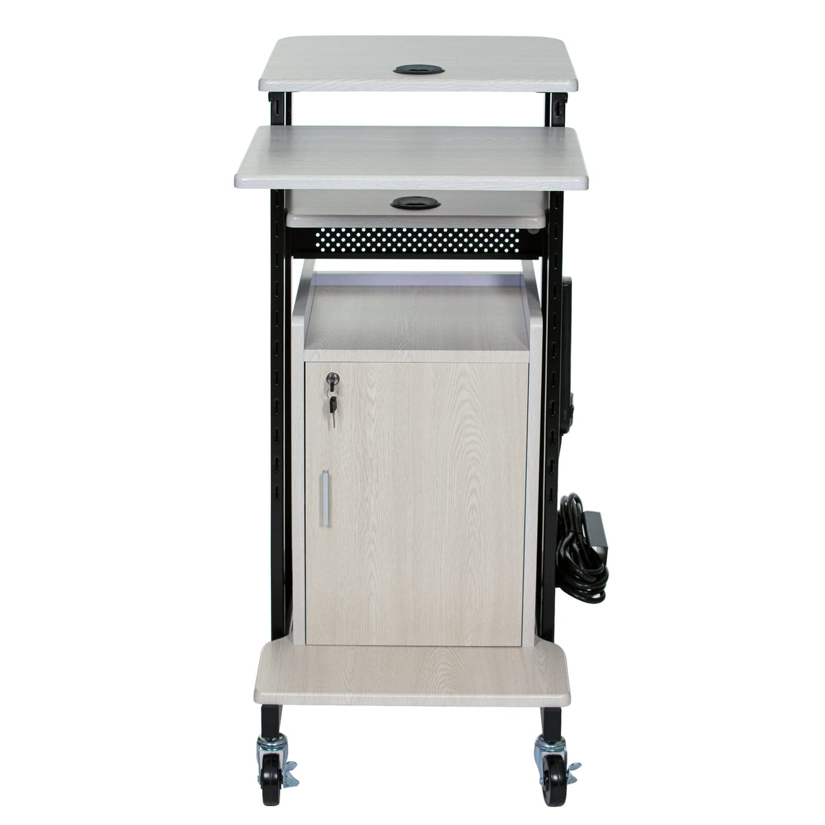 OEF Furnishings Premium Plus Presentation Cart with Storage Cabinet