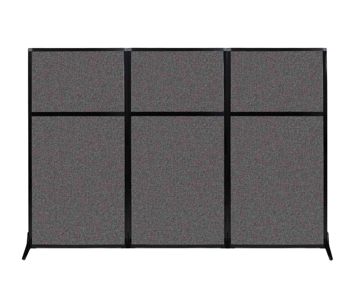 Versare Workstation Partition | Portable Wall Divider | Modern Office Cubicle | Free Standing Privacy Screen | Flexible Work Space | 99" x 70" Charcoal Gray Fabric Panels