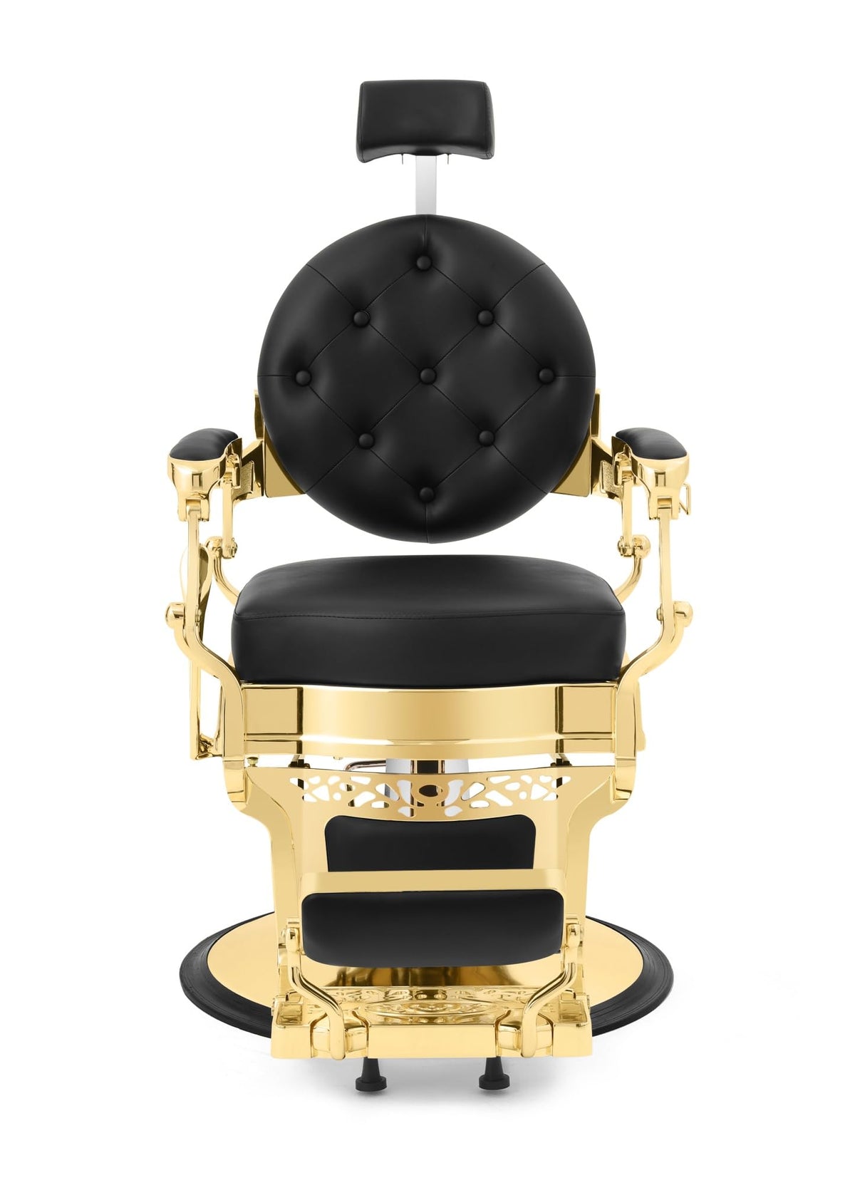 Funnylife Gold Vintage Salon Chair Barber Chair Hydraulic Pump Heavy Duty Styling Chair Beauty Tattoo Equipment