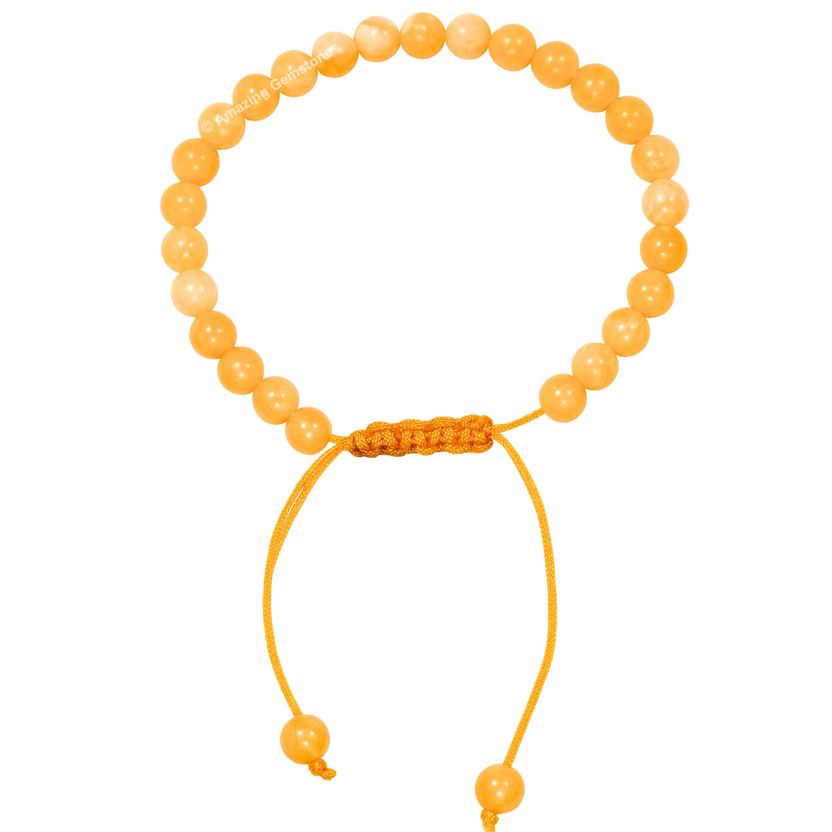 Amazing Gemstone Yellow Calcite Bracelet for Women Men's Gifts - Protection Healing Crystal Bracelet - 6mm Gemstone Beaded Adjustable Bracelet