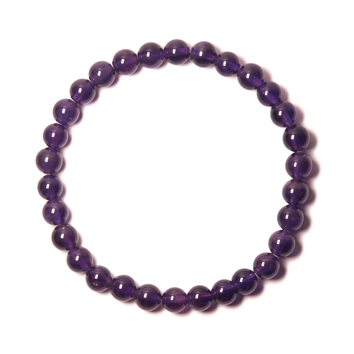 BANANE LAB Amethyst Beaded Bracelet with Mystery Polished Crystal Pendant - 6mm Real Natural Gemstone Beads for Women Men - Calm Peace Stress Relief Gift for Her him - Fits 6.75" Wrist