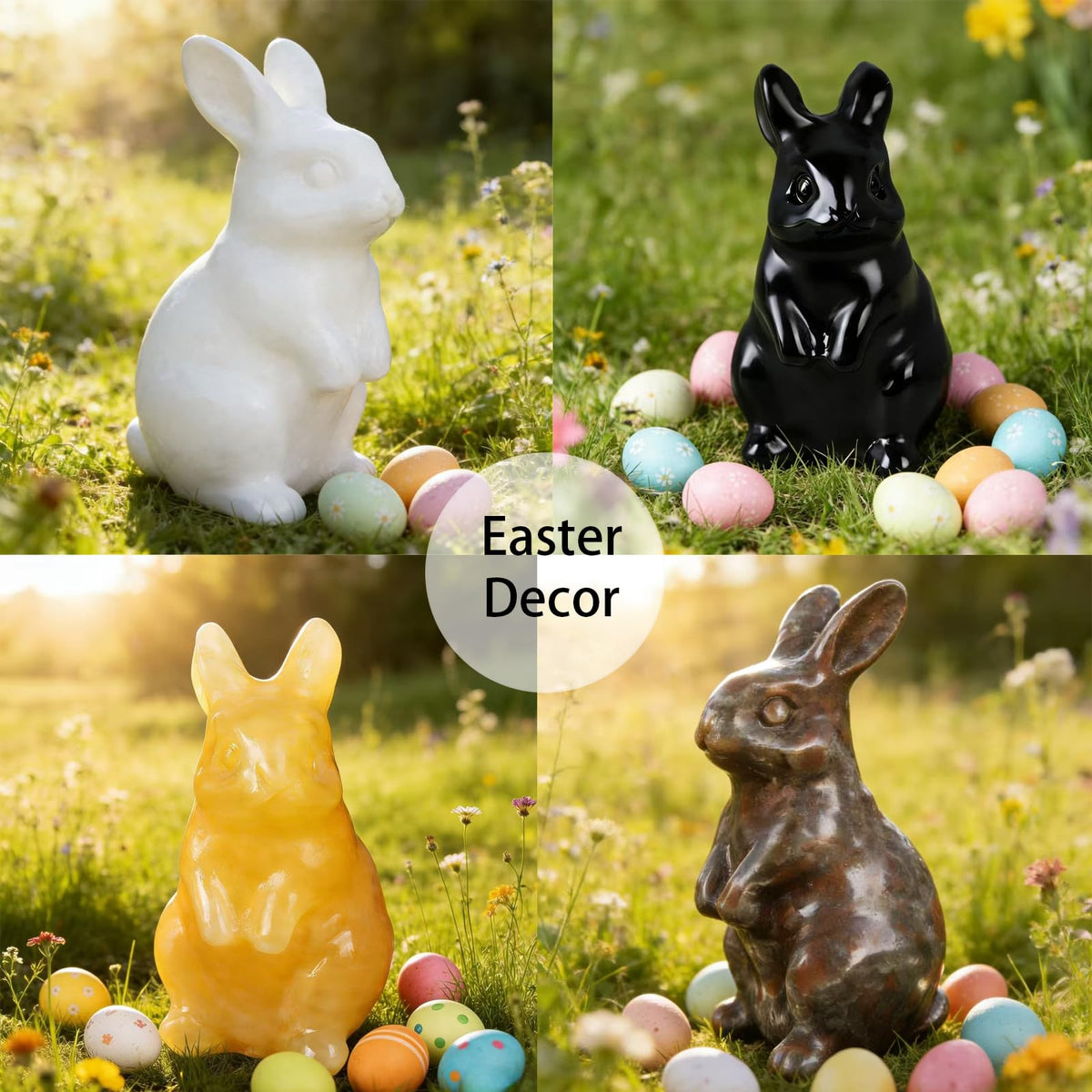 QLRSUXN Yooperlite Bunny Figurine,Hand-Carved Rabbit Statue for Home Decor,1.6" Healing Crystal Desk Ornament, Easter Gift for Women Men,Lucky Feng Shui Charm for Office,Cute Animal Spirit Totem