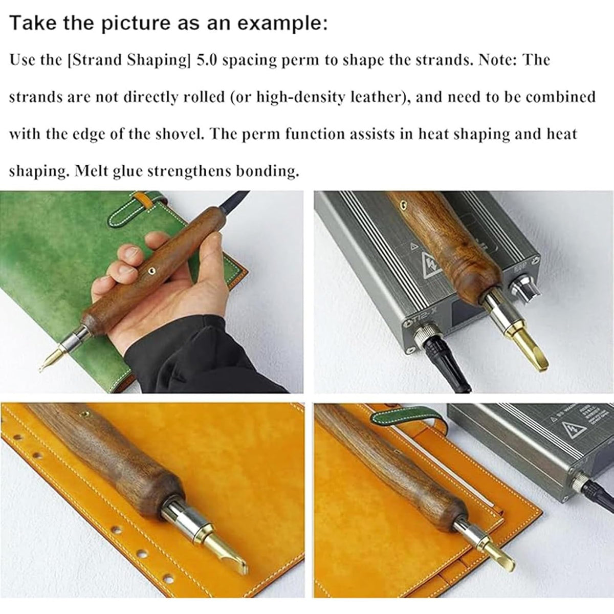 Refining the Details/Digital Craft Tool/Skiving Machine/Electric Leather Edge Creaser with 14 Heads for Creative Study and Advanced Hide Material Processing Task(Two)