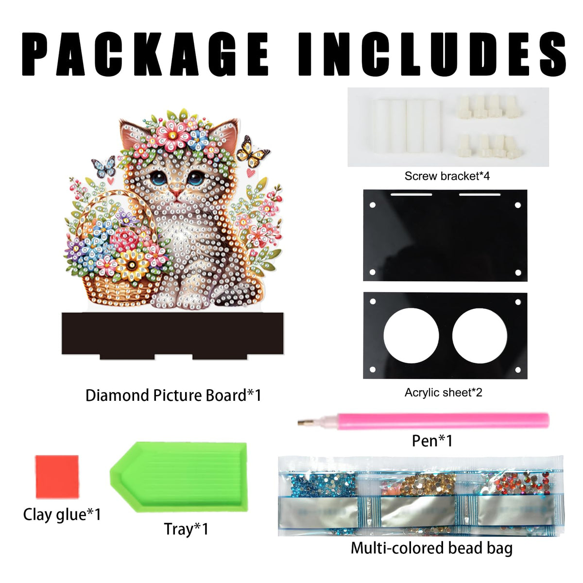JISHSHAY Diamond Art Candle Holder Cat Diamond Painting Candlestick Holders Animal Gem Painting Candle Stand Flower Gem Art Candleholders Embroidery Kit Mosaic Kits for Adults Desktop Decoration
