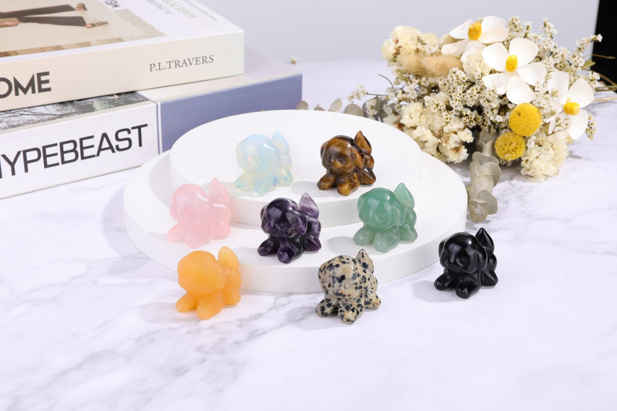 CrystalTears Rose Quartz Crystal Dog Figurine, 1.5” Healing Gemstone Dogs Puppy Statue Ornament for Home Office Decor, Cute Lucky Pink Crystals Dogs Gifts for Gifts for Women Dog Lovers Men Christmas