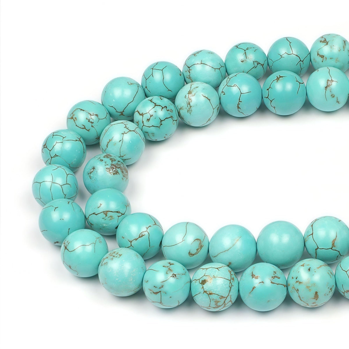 MJDCB Best Sellers Stone Beads Turquoise Round Loose Beads for Jewelry Making DIY Bracelet Necklace (4mm)
