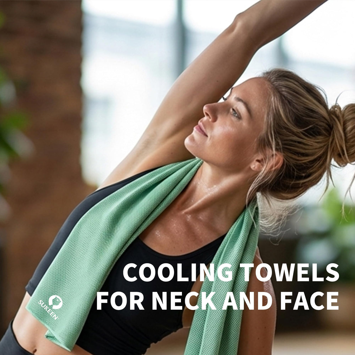 Sukeen 4 Pack Cooling Towels (40"x12") for Neck and Face, Cooling Neck Wraps, Breathable Cooling Towel for Hot Weather, Sweat Towels for Yoga, Sports, Golf, Gym, Camping, Running, Fitness, Workout