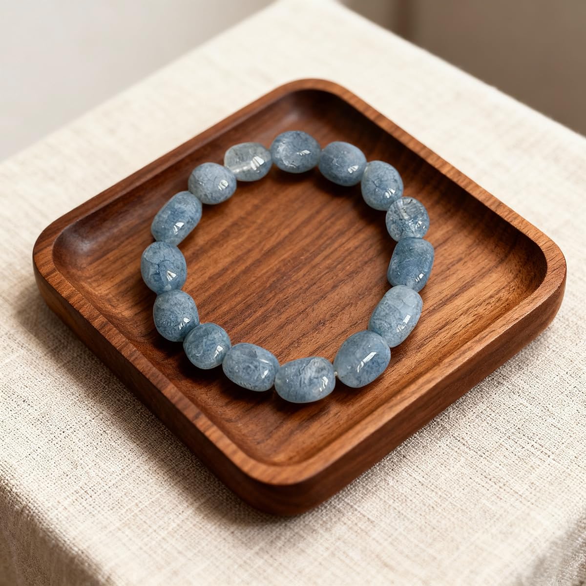 APMUTSS Natural Crystal Beaded Bracelet for Women, Genuine Gemstone Stretch Bracelet 8–10mm Irregular Stone Beads, Colorful Healing Crystal Jewelry for Everyday Wear and Gift