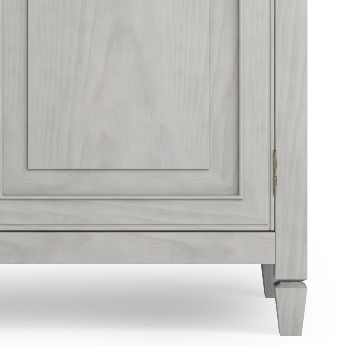 SIMPLIHOME Connaught 40-inch Wide Solid Wood Storage Cabinet in Fog Grey for Entryway, Living Room, Organizer for Hats, Gloves, Shoes, Keys, Slim Design, Traditional Style