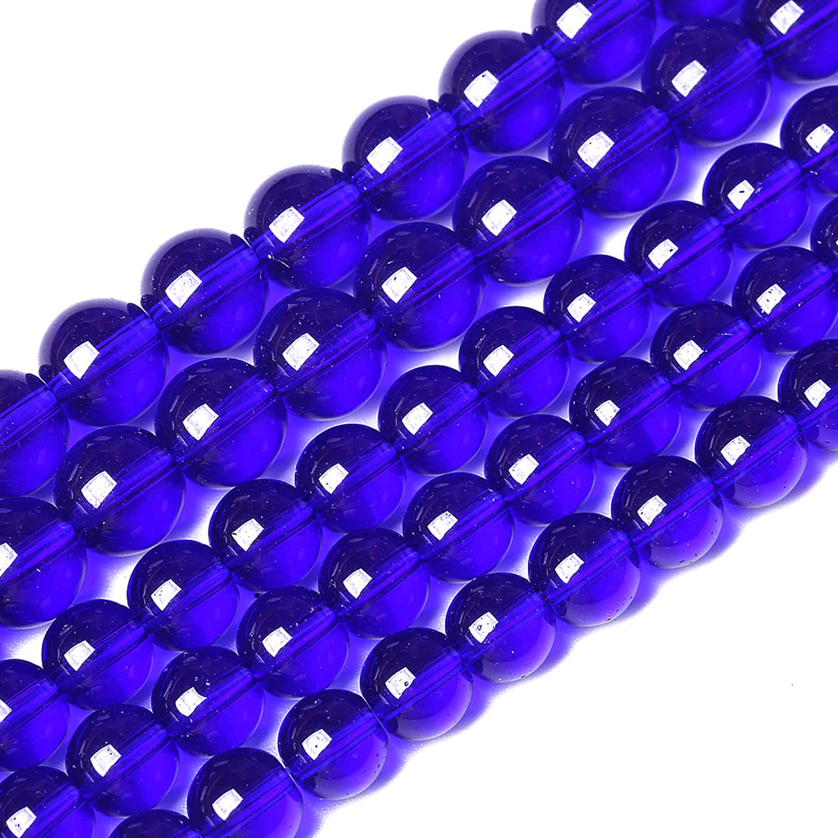10mm 36pcs Lapis Blue Glass Stone Beads for Jewelry Making Round Loose Spacer Crystal Energy Healing Power Stone Beads DIY Bracelet Necklace Accessories(Lapis Blue Glass, 10mm)