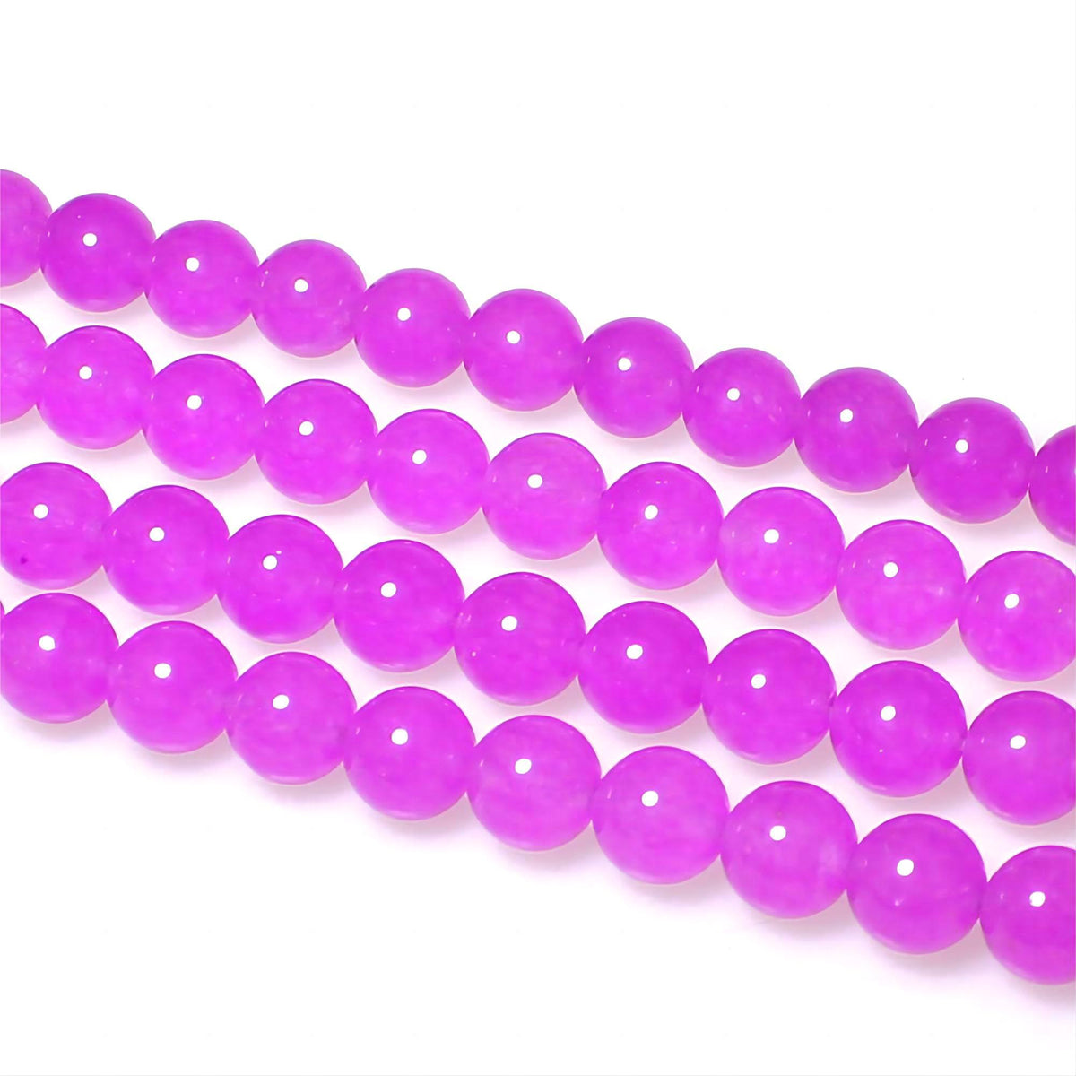 MJDCB Stone Beads 8mm 43pcs Round Purple Red Jade Loose Gemstone Bead Charms for Jewelry Making Bracelet Necklace Earring Pendant