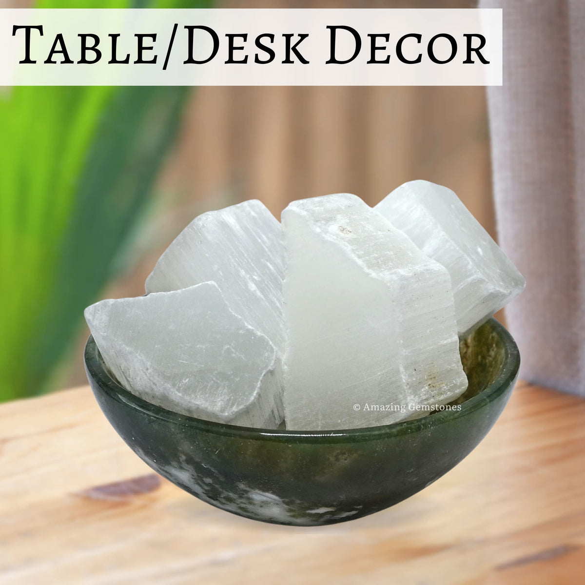 Amazing Gemstone Selenite Raw Crystals and Healing Stones, Natural Rocks For Tumbling - DIY Raw Stones And Crystals (1 Piece)
