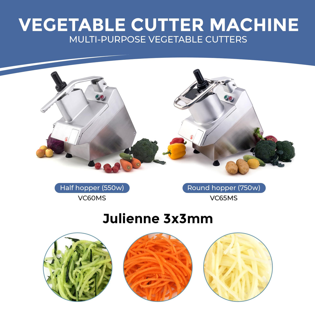 TK Universal Disc Replacement for Half and Round Hopper - Vegetable Chopper - Julienne 3x3mm.