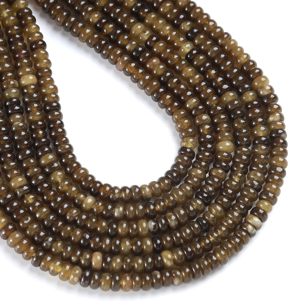 150PCS 2x4mm Natural Green Tourmaline Jades Stone Rondelle Beads Abacus Disk Stone Beads Round Loose Spacer Gemstone for DIY Bracelet Necklace Jewelry Making