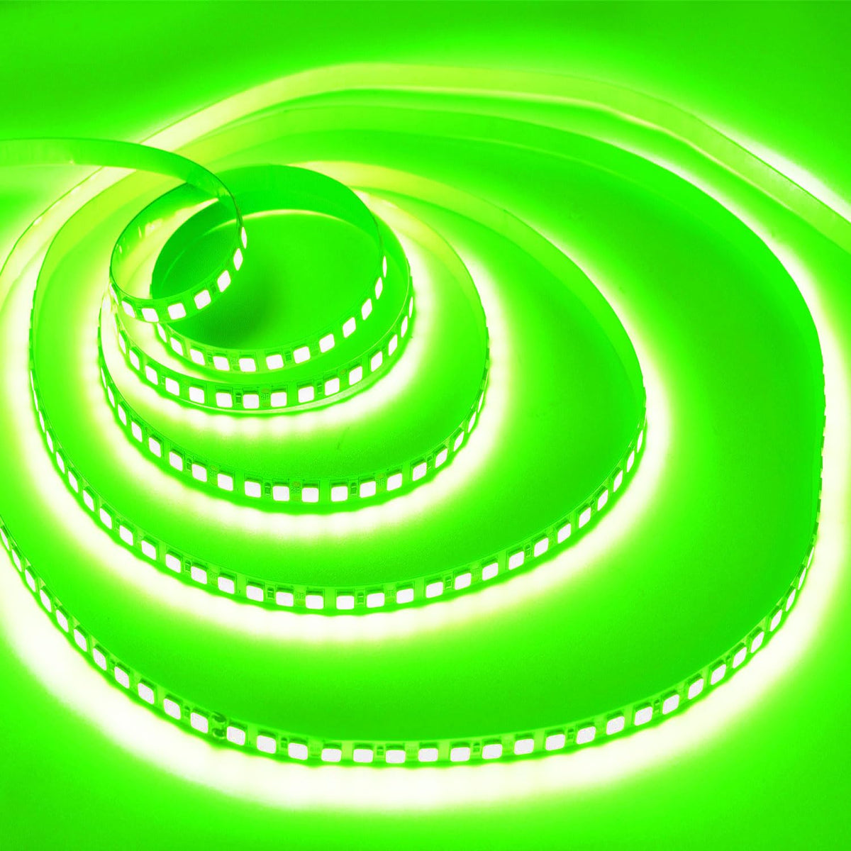 HAASHADA LED Lights Strips, Super Bright DC12V 5m/16.4ft 15000LM SMD5054 (5050 Upgraded) 600 LEDs Strip Lights, Dimmable Flexible LED Ribbon Tape Strips, Non-Waterproof Green