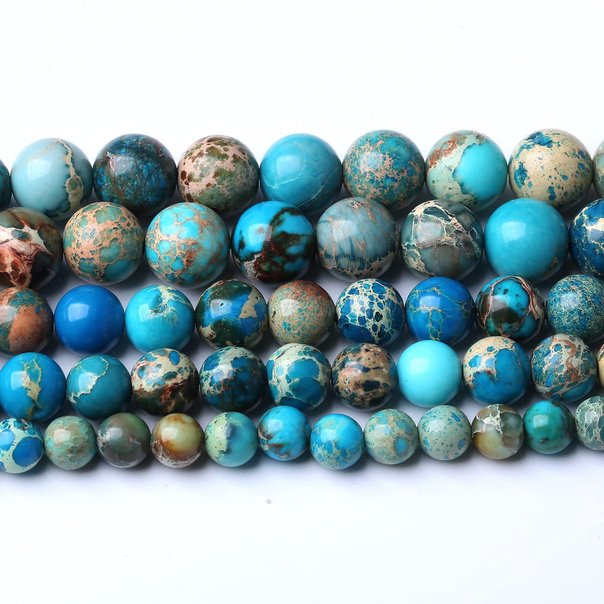 36PCS 10mm Natural Blue Imperial Jasper Beads Round Loose Stone Beads for Jewelry Making for Jewelry Making DIY Bracelet Necklace 15 Inch,Energy Stone Healing Power (10mm, Blue Imperial Jasper Beads)