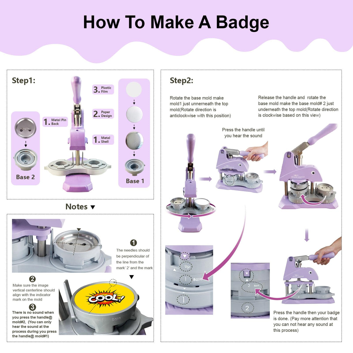 YiiYiiGO 200 Sets 58mm/2.28inch Button Maker Supplies, (Approx.2.25 inch) Round Badge Blank Pins, Includs Metal Shells, Metal Back Cover, Blank Paper and Transparent Film for Pin Maker Button Press
