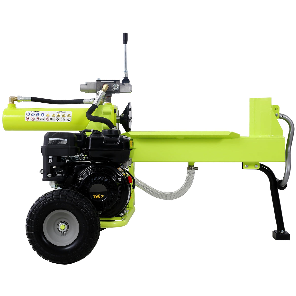 JUXEVY 20 Ton Portable Gas Powered Log Splitter with 7HP Engine and Auto Return Ram System, Heavy Duty Steel Firewood Wood Splitter for Forestry Harvesting, 8.0-Second Cycle Time, Green