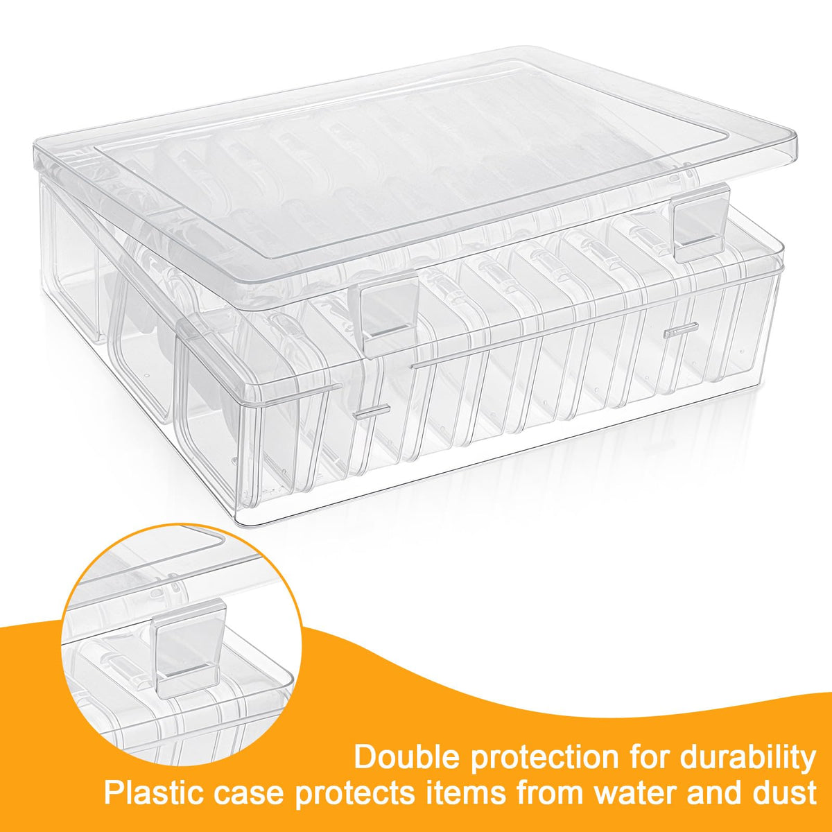 Bead Organizers with 30 Pcs Small Plastic Storage Cases Mini Clear Bead Storage Containers Transparent Boxes with Hinged Lid and Rectangle Clear Craft Supply Case