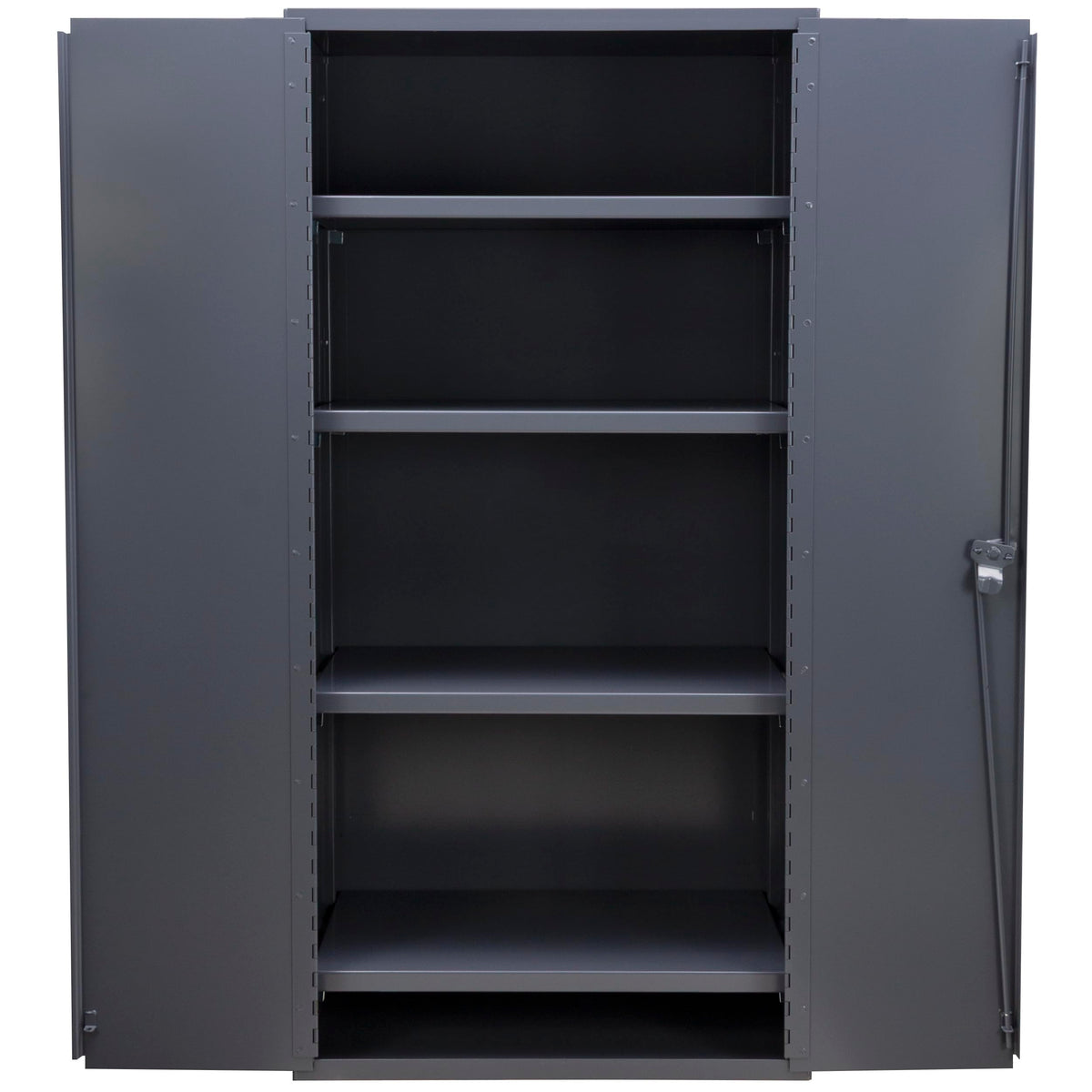 Jamco Extra Heavy Duty Steel Storage Cabinet with Solid Lockable Doors, 14-Gauge All-Welded Metal Cabinet, 4 Adjustable Shelves, 7,200 lbs Capacity, 24" D x 36" W x 74" H, Gray