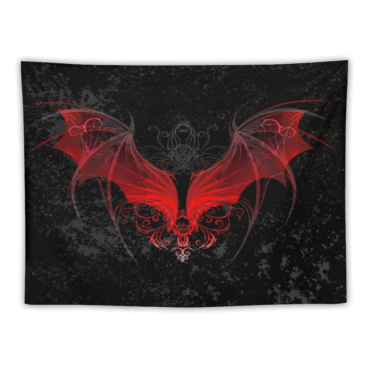 HZOHNAGO Gothic Tapestry Retro Red Bat Pattern Printed Wall Tapestry Wall Hanging for Bedroom Living Room Dorm 40" W x 30" H