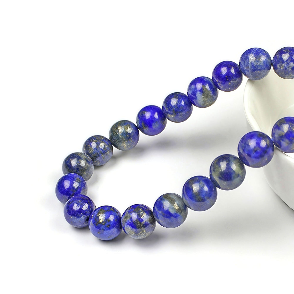 MJDCB Natural Lapis Lazuli Gemstone Loose Beads Round 10mm Energy Stone Healing Power for Jewelry Making