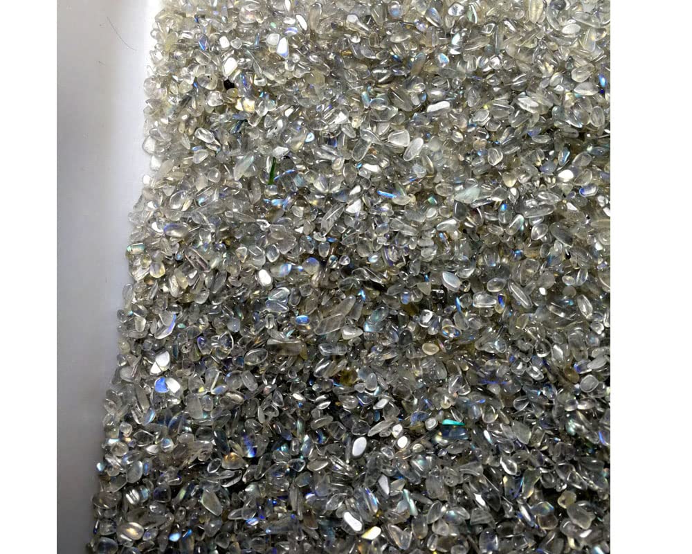 1 lb Small Natural Moonstone Tumbled Chips Crushed Gemstones Healing Crystals for Home Decoration, Jewelry Making, Fish Tank, Garden, Vase, Plant, Reiki