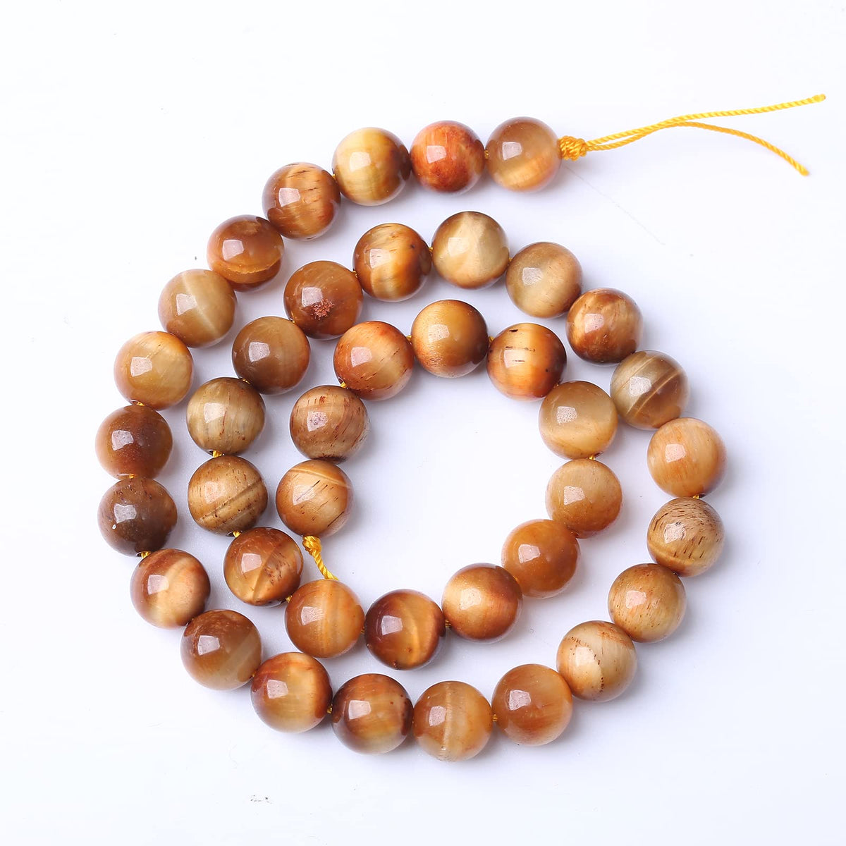 90PCS 4MM Warm Sun Colors Tiger Eye Stone Beads Natural Gemstone Bead Crystal Healing Energy Jewelry Making DIY 18 inches