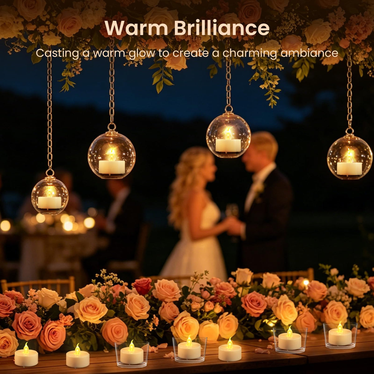 JOSU 24PCS Flameless Tea Lights Candles with Remote Timer, Led Battery Operated Electric Votive Candle for Wedding Centerpiece Table Decorations, Flickering Tealight Candles for Halloween Party Decor