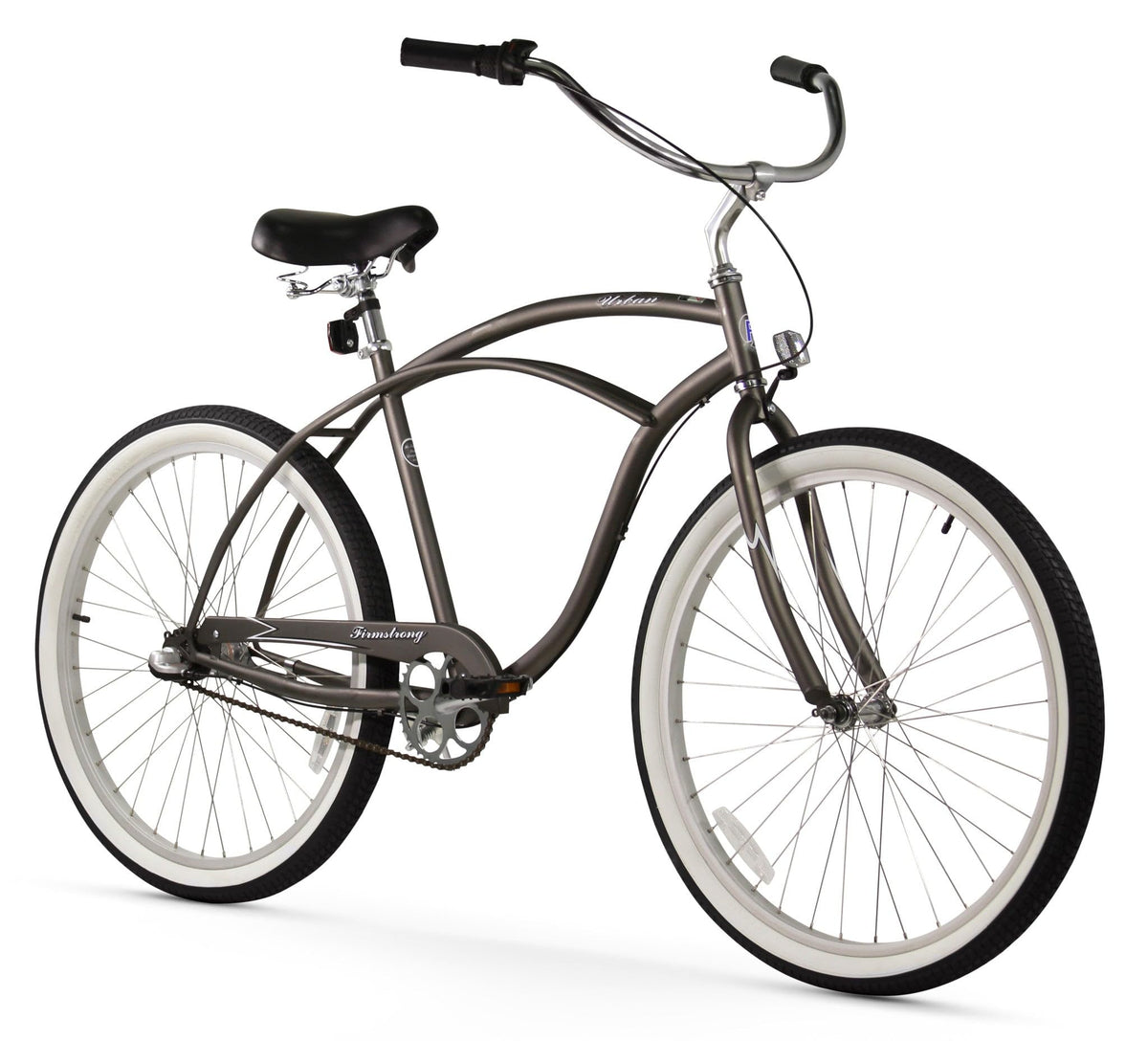 Firmstrong Urban Man Beach Cruiser Bike, Mens Bicycle 26-Inch, 3-Speed, Matte Grey
