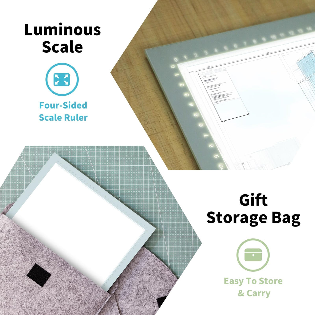 A3 Artist Tracing Light Box/Copy Board with 10-Level Dimming Switch, Art Craft Light Pad Suitable for Tattoo Drawing, Sketching, and Animation, 3 Color Light Modes Super Bright for Diamond Painting