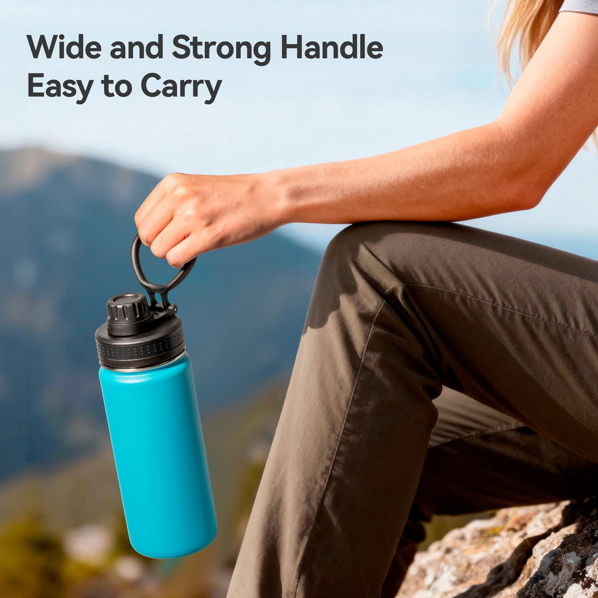Lid Replacement for Thermoflask 14 oz 16 oz 18 oz 24 oz 32 oz 40oz, Spout Lid Only Compatible With the Brand of Thermoflask Wide Mouth Bottles 100% Leak Proof BPA Free Replacement Lids